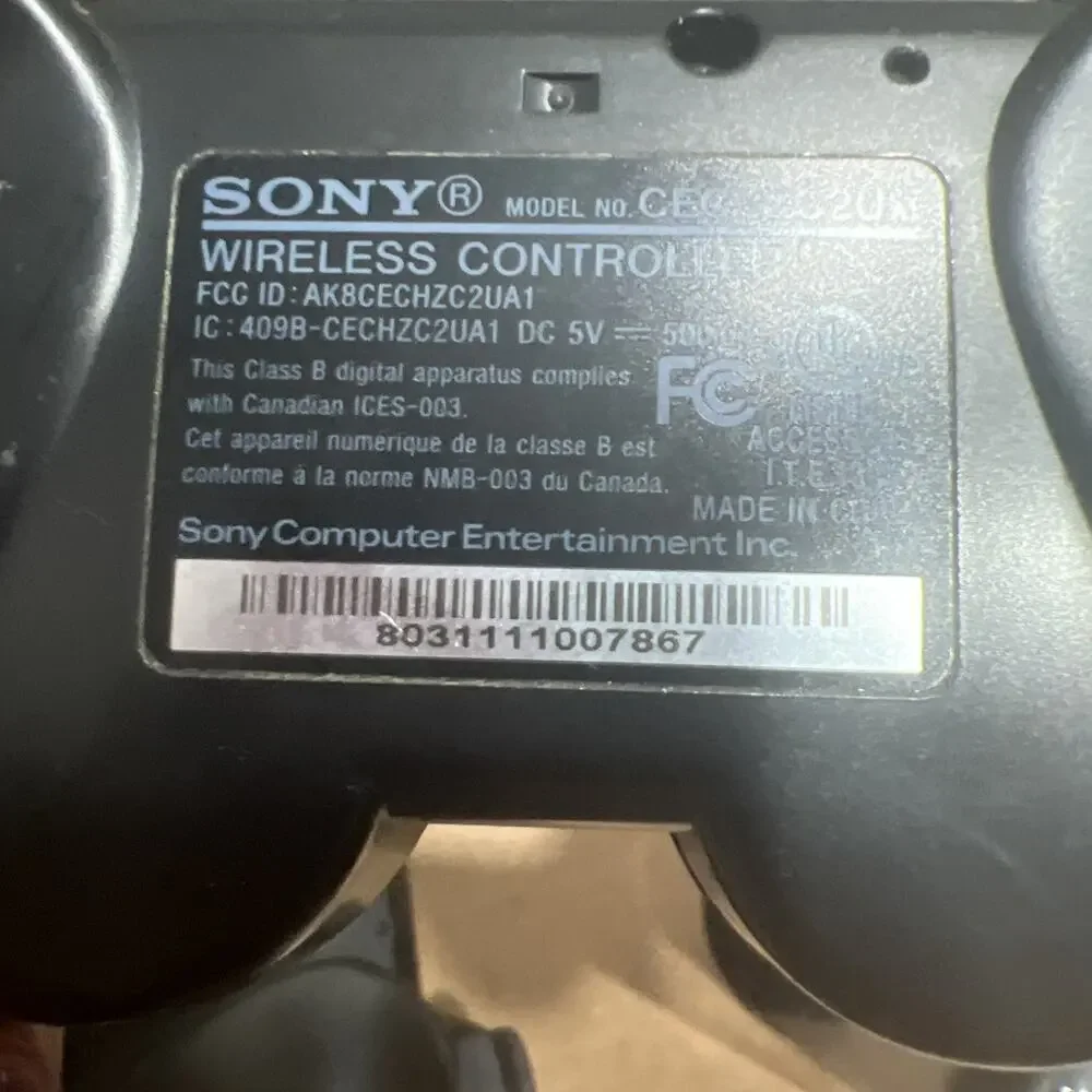 Lot Of 3 Sony PlayStation 3 CECHZC2U DualShock Controllers/Charger TESTED